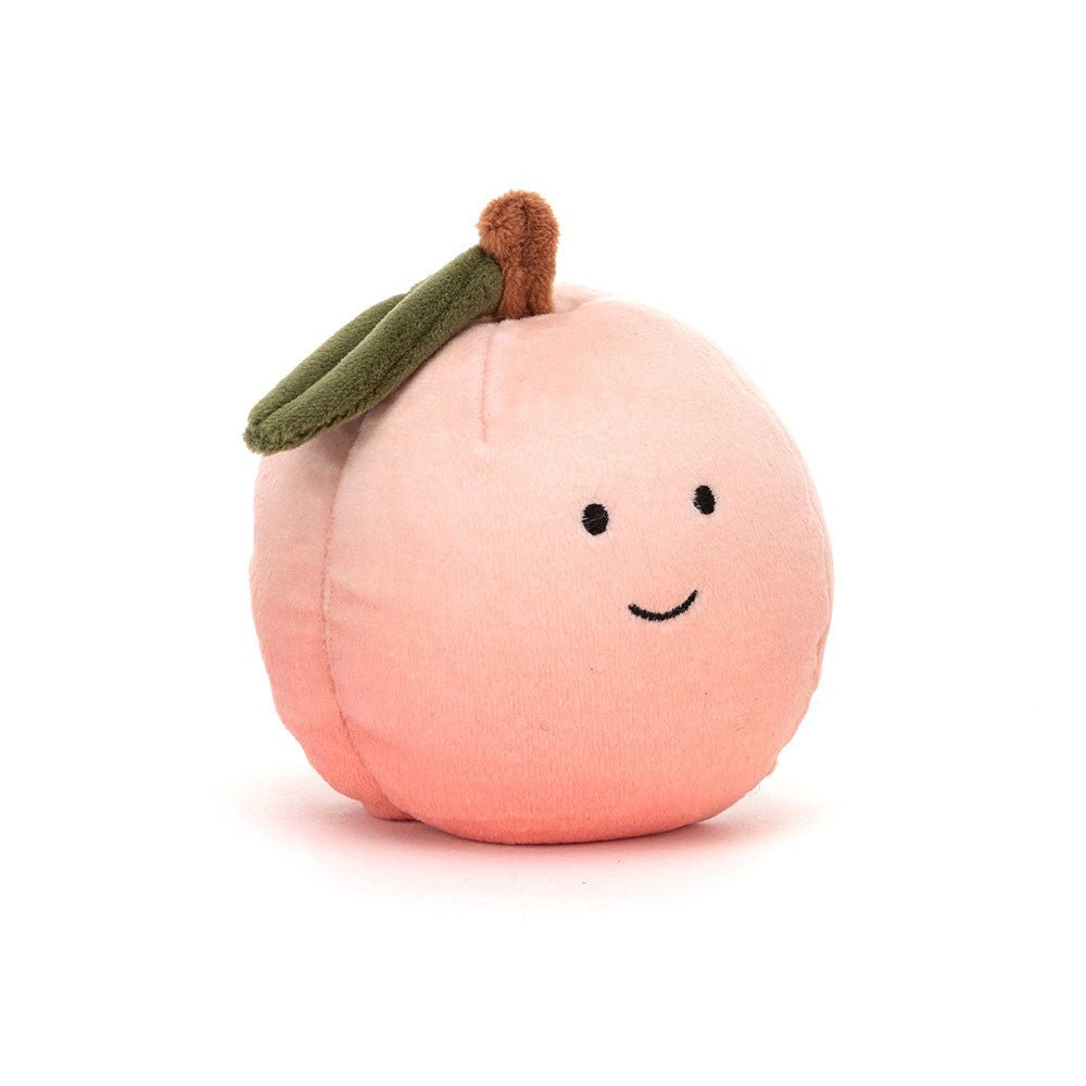 Fabulous Fruit Peach - CanoayrasJellycat - A smiling stuffed peach