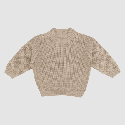 Chunky Knit Sweater | Almond - CanoayrasKidwild