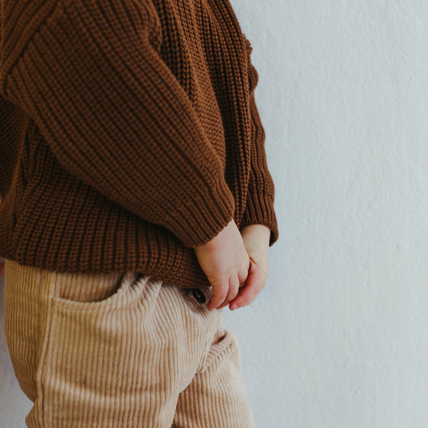 Chunky Knit Sweater |Toffee - CanoayrasKidwild
