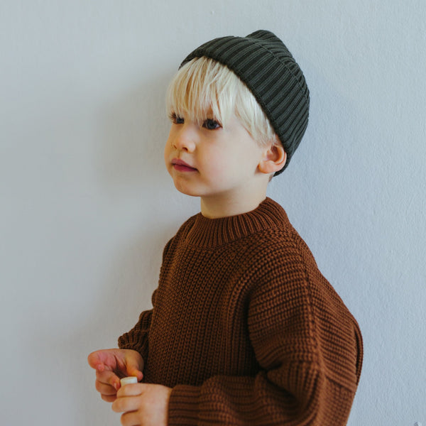 Chunky Knit Sweater |Toffee - CanoayrasKidwild