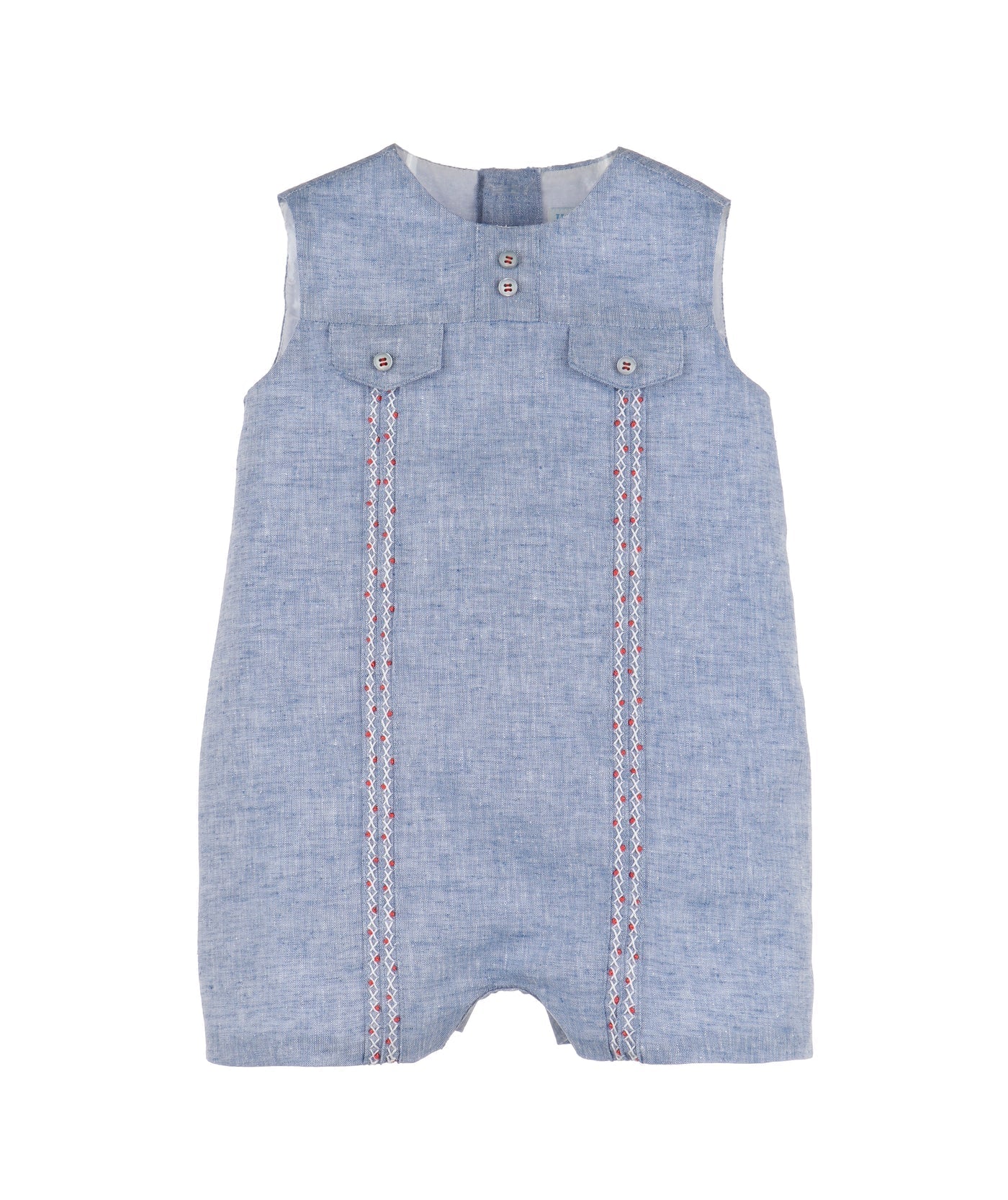 Navy Flap Pocket Romper - CanoayrasLuli and Me